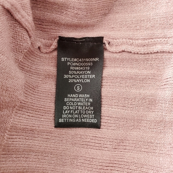 NEW Devotion by Cyrus Ribbed Sleeves Pink Cardigan - Picture 4 of 5